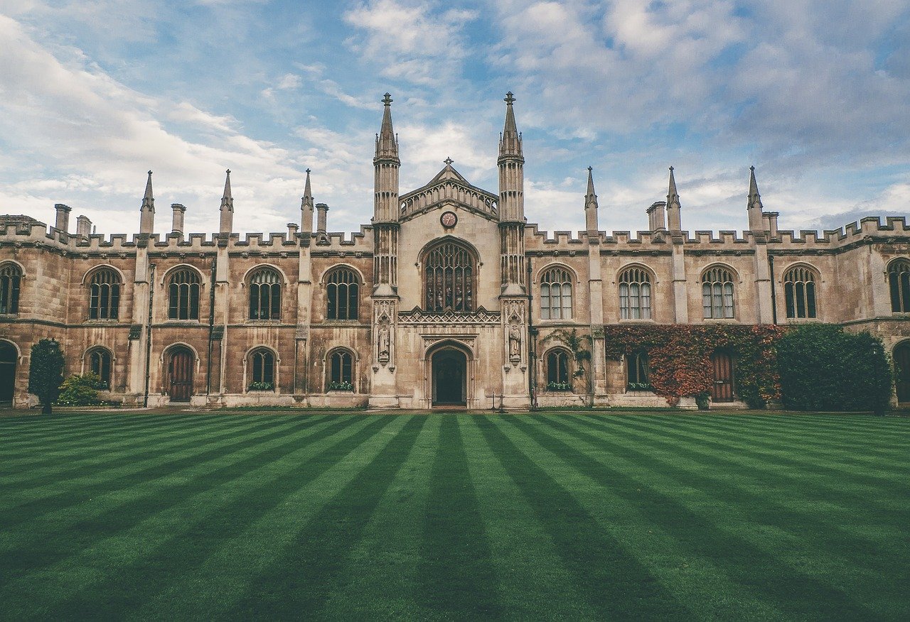 castle, lawn, great britain